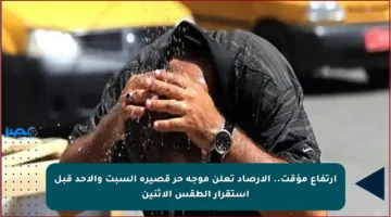 ارتفاع مؤقت.. الأرصاد تعلن موجة حر قصيرة السبت والأحد قبل استقرار الطقس الاثنين
